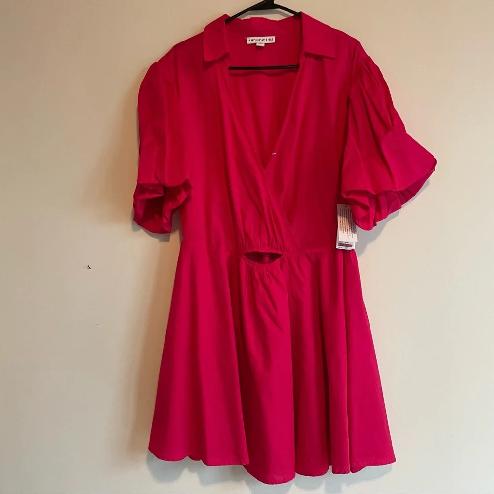 NWT And Now This Cut Out Poplin Dress SZ 1X - Picture 4 of 7